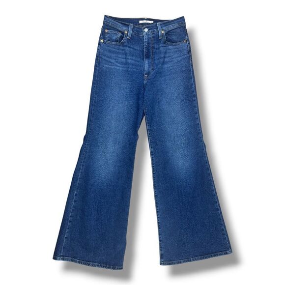 Levi's Classic Blue Flare Rib Cage 90’s Jeans Sz 29 - Picture 1 of 10
